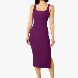BEYOND YOGA Spacedye Icon Midi Tank Dress Women XS Purple Stretch Square Neck
